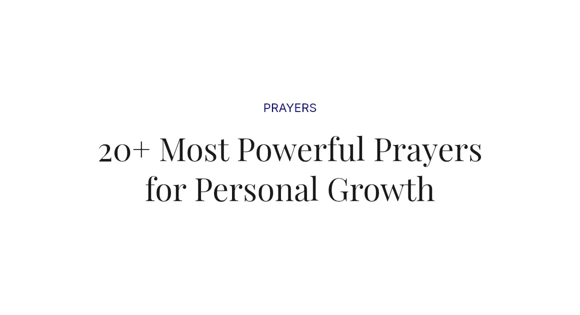 20+ Most Powerful Prayers for Personal Growth