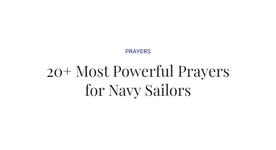 20+ Most Powerful Prayers for Navy Sailors